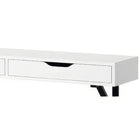 Table TygerClaw avec tiroir - Blanc (TYDS410015)-Fabriqué en placage de bouleau et MDF