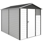 Outsunny - abri de jardin 9 pi x 6 pi - gris foncé-Convient pour contenir de nombreux articles de jardin et d’extérieur
