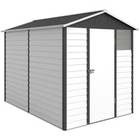 Outsunny - abri de jardin 9 pi x 6 pi - gris foncé-Convient pour contenir de nombreux articles de jardin et d’extérieur
