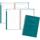 AT-A-GLANCE - Agenda scolaire hebdomadaire/mensuel Signature Lite 2026-2027 - 8 1/2 po H x 5 3/8 po l - sarcelle - bilingue-Hebdomadaire: une semaine par 2 pages, du lundi au dimanche avec les rendez-vous réglées et une section de notes