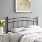 Modway - Abigail Métal Tête de lit complète, Gris-Construction en fer revêtu de poudre