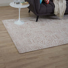 Modway - Javiera Marocain contemporain Tapis de 5 pi l x 8 pi L - Ivory et Cameo Rose-Protéger les planchers de la circulation ou des meubles