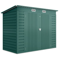 Outsunny - remise de jardin extérieure 8 x 4 pi - vert-Sept colonnes de support avec poutres transversales et kit de fondation pour une stabilité renforcée
