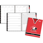 Hilroy - Agenda hebdomadaire/mensuel Hockey Canada 2026-2027, 11 po H x 9 po l, rouge-Pages hebdomadaires avec planification quotidienne ouverte à gauche et notes et tâches à droite