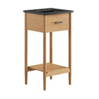 Modway - Zaire 18" Vanette de salle de bain - Noir naturel-MDF et caoutchouc