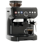 HOMCOM - Machine à espresso 15 bars avec mousseur à lait - noir-Une pratique fonction eau chaude pour préparer d'autres boissons et nettoyer les accessoires du café
