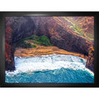Kauai Hawaii View From Above - Toile encadree - 35" x 27"-Impression d'art de haute qualité avec passe-partout et encadrement professionnel