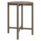 Modway - Eleni Rond 35 po Terrasse extérieure Bois teck Bar Table - Teck gris usé-Cadre en bois de teck
