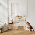 PawHut - Barrière pour chien large de 29 po à 44 po, 29 po H, barrière pour animaux avec fermeture automatique-Le design sans seuil permet un passage facile sans risque de trébucher 
