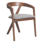 Zuo - Cairo Chaise de salle à manger - Gris tourterelle/Noyer-Aucun assemblage requis