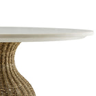 Modway - Zale 36 po Marbre et herbiers marins Table à manger, Blanc Naturel-9