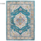 Modway - Success Médaillon vintage floral vieilli Anisah Tapis de 5 pi l x 8 pi L - Bleu Ivoire Jaune Orange-Tapis d’espace à médaillons vintage floraux vintage vieillis