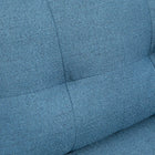 HOMCOM - Canapé 55 po loveseat avec dossier capitonné à boutons - bleu-Quatre pieds en acier assurent une base solide et les patins en plastique protègent votre sol des rayures 