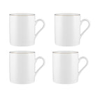 Maxwell & Williams - Blanc et Doré Tasse - 300 ml - Paquet de 4-Lave-vaisselle
