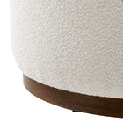 Modway - Tilden Grande boucle ronde de 29" Rembourré Ottoman - Noyer des nuages-Capacité de poids : 506 lbs.