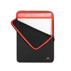 Rivacase - Antichock Housse pour ordinateur portable 13,3-14 po, noir-La fermeture à double sens permet d'accéder facilement à votre appareil