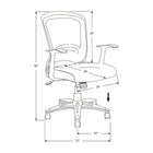 Monarch Specialties - 7265 Chaise De Bureau - Pivotant - Bureau - Travail - Métal - Noir-Accoudoirs droits