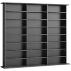 HOMCOM - Armoire de rangement multimédia à 8 niveaux - noir-Grande capacité de rangement pouvant contenir 1032 CD ou 594 DVD/Blu-ray