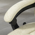 Vinsetto - Fauteuil de bureau massant inclinable à hauteur réglable et repose-pieds - beige-Tissu effet velours pour le style et le confort 
