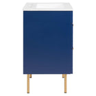 Modway - Daybreak 24" Vanette de salle de bain - Bleu-blanc-Capsules de pied non marquées