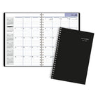 AT-A-GLANCE - Agenda scolaire mensuel 2026-2027 - 11 7/8 po H x 7 7/8 po l - noir - bilingue-Reliure à double spirale résistante aux accrocs et qui repose à plat pour une utilisation facile