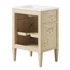 Modway - Elysian 24" Vanette de salle de bain - Burl blanc-Placage en bois de burl