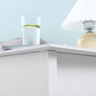 HOMCOM - Table d’appoint à dessus rabattable - blanc-Dimensions intérieures du compartiment : 8,7 po l x 14,8 po P x 7,3 po H (22 x 37,5 x 18,5 cm) (grand), 8,7 po l x 5,9 po P x 2,8 po H (22 x 15 x 7 cm) (petit) 