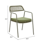Zuo - Rio Chaise de salle à manger - Vert - Ensemble de 2-6