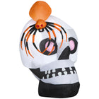 GEMMY - Crâne gonflable d'Halloween avec araignée - 137 cm-S'illumine grâce à une lumière LED brillante et économe en énergie