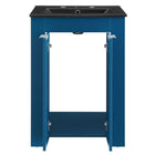 Modway - Maybelle 24" Vanette de salle de bain - Noir marine-Bassin d’évier en céramique