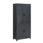 Manhattan Comfort - Bibliothèque Jodie 31 po style mid-century moderne - gris charbon-Finition en bois à grain magnifique