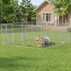 PawHut - parc pour chien extérieur, chenil de promenade pour chien, enclos d’exercice pour chiot-Convient aux chiens, chats, lapins, canards et autres animaux 
