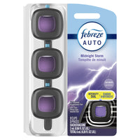 Febreze - AUTO - Tempête orageuse - Paquet de 3-Profitez de la fraîcheur jusqu’à 40 jours avec un parfum constant grâce à Febreze AUTO (à faible intensité)