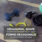 PurAthletics - Haltère - 20 lb-Revêtement en néoprène durable et antidérapant