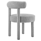 Modway - Toulouse Tissu Boucle Chaise à manger - Gris clair-7