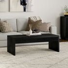 Hudson&Canal - Table basse rectangulaire Lawrence , 48 po de largeur, grain noir-Finition en grain noir aspect bois