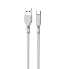 Câble Type C Basic Tech de 3 pi - Gris-Tressé pour plus de durabilité