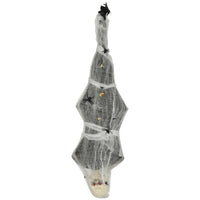 HOMCOM - Momie suspendu décoration d'Halloween 4.7 ft avec toile d'araignée-Le bras est pliable comme vous le souhaitez 