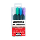 Pentel - Arts Marqueur Effaçable Pour Surfaces Vitrées, Une petite pointe biseautée, Couleurs Assorti (Blanc, Vert, Bleu, Violet)-Transformez les fenêtres, les miroirs et le verre en œuvres d'art, en annonces spéciales ou plus encore