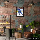 Auston Matthews 20x29 Maple Leafs Action-V - Toile encadree - 22" x 31"-Sous licence officielle de la LNH et de l'AJLNH