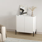 Manhattan Comfort - Buffet d’appoint moderne Abbey 31,5 po - Blanc-Comprend 2 portes à fermeture douce avec 2 espaces d'étagères réglables