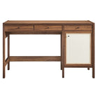 Modway - Capri Grains de bois de 49" Bureau - Noyer-Glissements au pied sans marquer