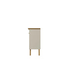 Manhattan Comfort - Buffet moderne mi-siècle Yonkers 160 cm, blanc cassé et cannelle-Base encadrée élégante à pieds évasés fabriquée en bois massif pour une durabilité accrue