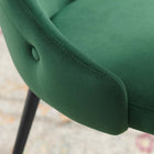 Modway - Adorn Touffe Performance Velvet Fauteuil d’appoint de salle à manger - Vert-Jambes noires effilées