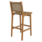 Modway - Rowe Terrasse extérieure Bois de teck Chaises de bar Ensemble de 2 - Naturel-7