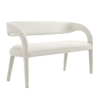 Modway - Pinnacle Tissu Boucle Banc d’accent - Ivoire-Établi d’accent moderne