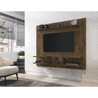 Manhattan Comfort - Plaza 64,25 po Meuble TV Flottant Moderne - Brun Rustique-Recommandé pour un téléviseur de 50 pouces