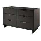 Manhattan Comfort - Granville commode double large moderne 55,04" - gris foncé-Recommandé pour les téléviseurs jusqu'à 50 pouces