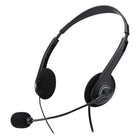 Adesso - Xtream H4 Casque stéréo double 3,5 mm avec micro, réduction de bruit, câble de 6 pi, léger - noir-6