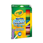 Marqueurs lavables Super pointes Crayola, ensemble de 20-Ces marqueurs polyvalents vous permettent de tracer des traits épais et fins sans avoir à utiliser des marqueurs différents